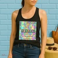 Christian Inspirational Word Collage Women's Tank Top thumb 2