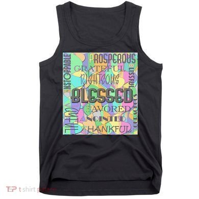 Christian Inspirational Word Collage Tank Top