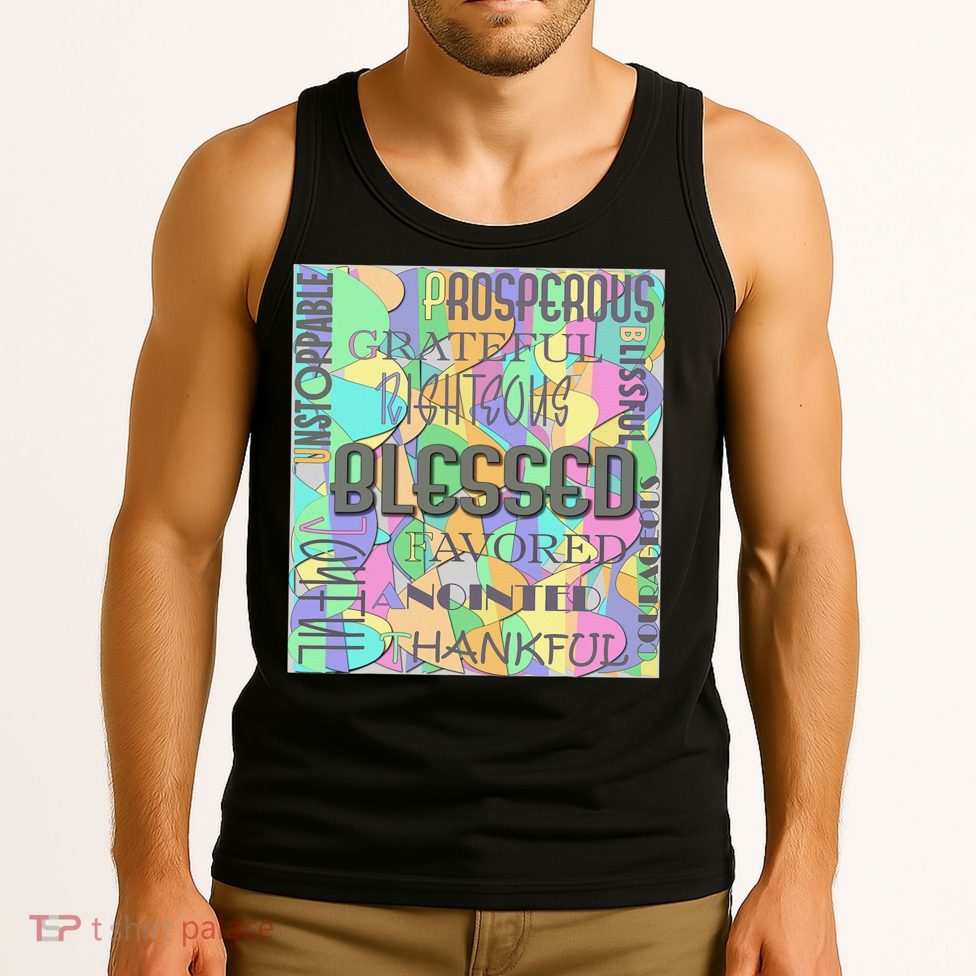 Christian Inspirational Word Collage Tank Top