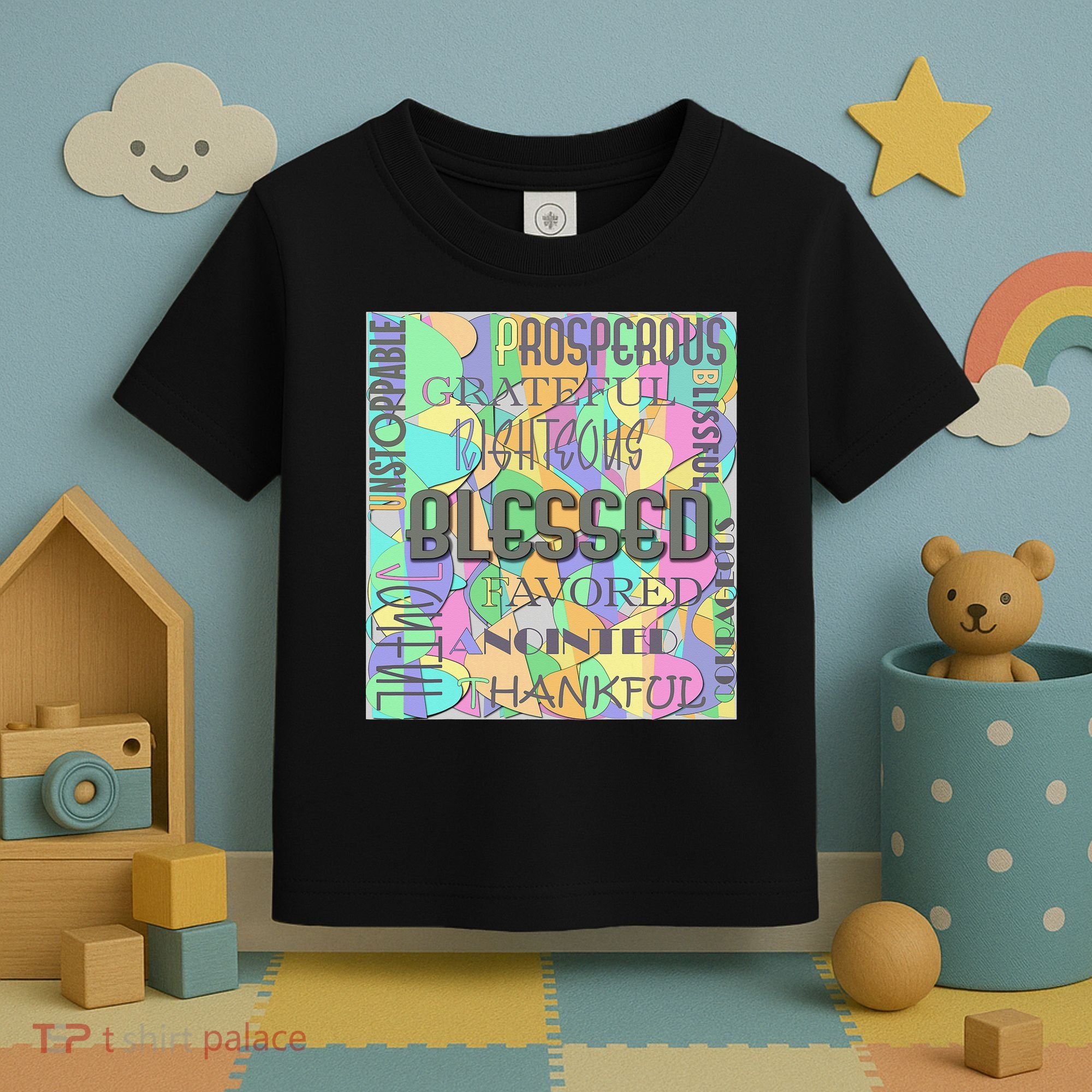 Christian Inspirational Word Collage Toddler T-Shirt