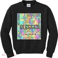 Christian Inspirational Word Collage Kids Sweatshirt thumb 0
