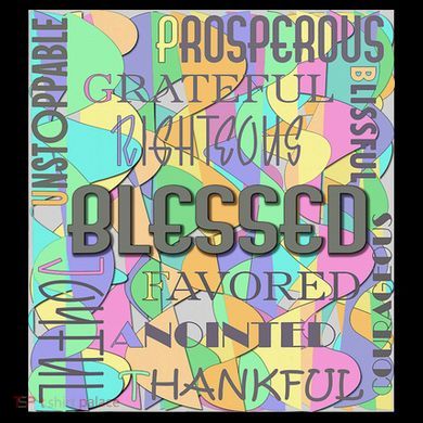 Christian Inspirational Word Collage Kids Colorblock Raglan Jersey