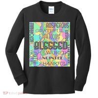 Christian Inspirational Word Collage Kids Long Sleeve Shirt thumb 0
