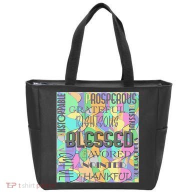 Christian Inspirational Word Collage Tote Bag