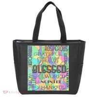 Christian Inspirational Word Collage Tote Bag thumb 0