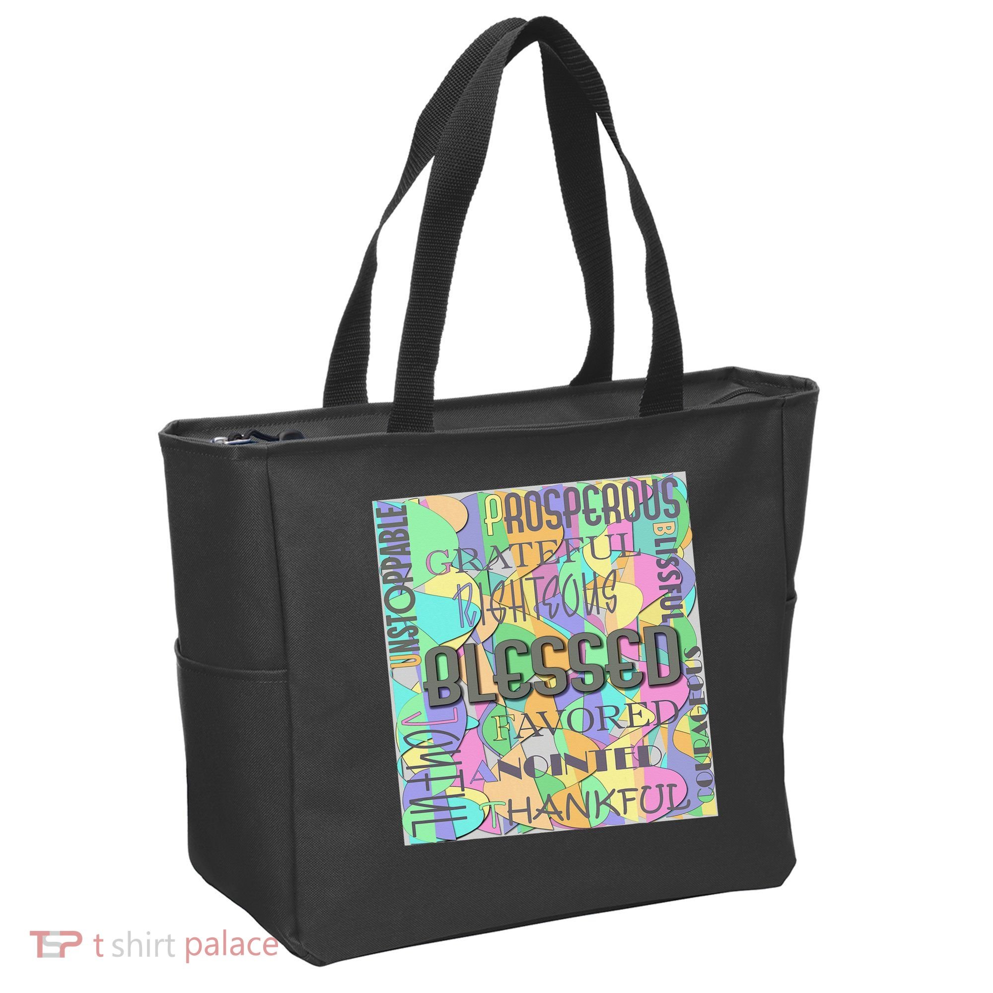 Christian Inspirational Word Collage Tote Bag