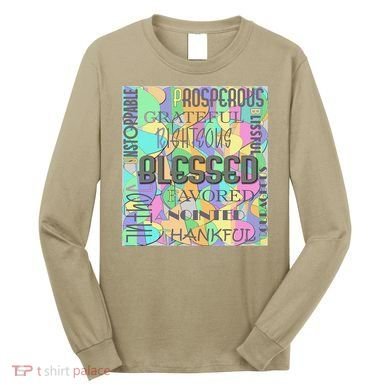 Christian Inspirational Word Collage Long Sleeve Shirt
