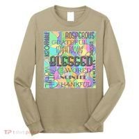 Christian Inspirational Word Collage Long Sleeve Shirt thumb 0