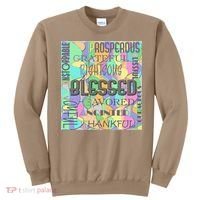 Christian Inspirational Word Collage Sweatshirt thumb 0
