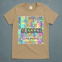 Christian Inspirational Word Collage T-Shirt thumb 5