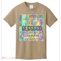 Christian Inspirational Word Collage Kids T-Shirt thumb 0