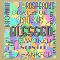 Christian Inspirational Word Collage Kids T-Shirt thumb 2