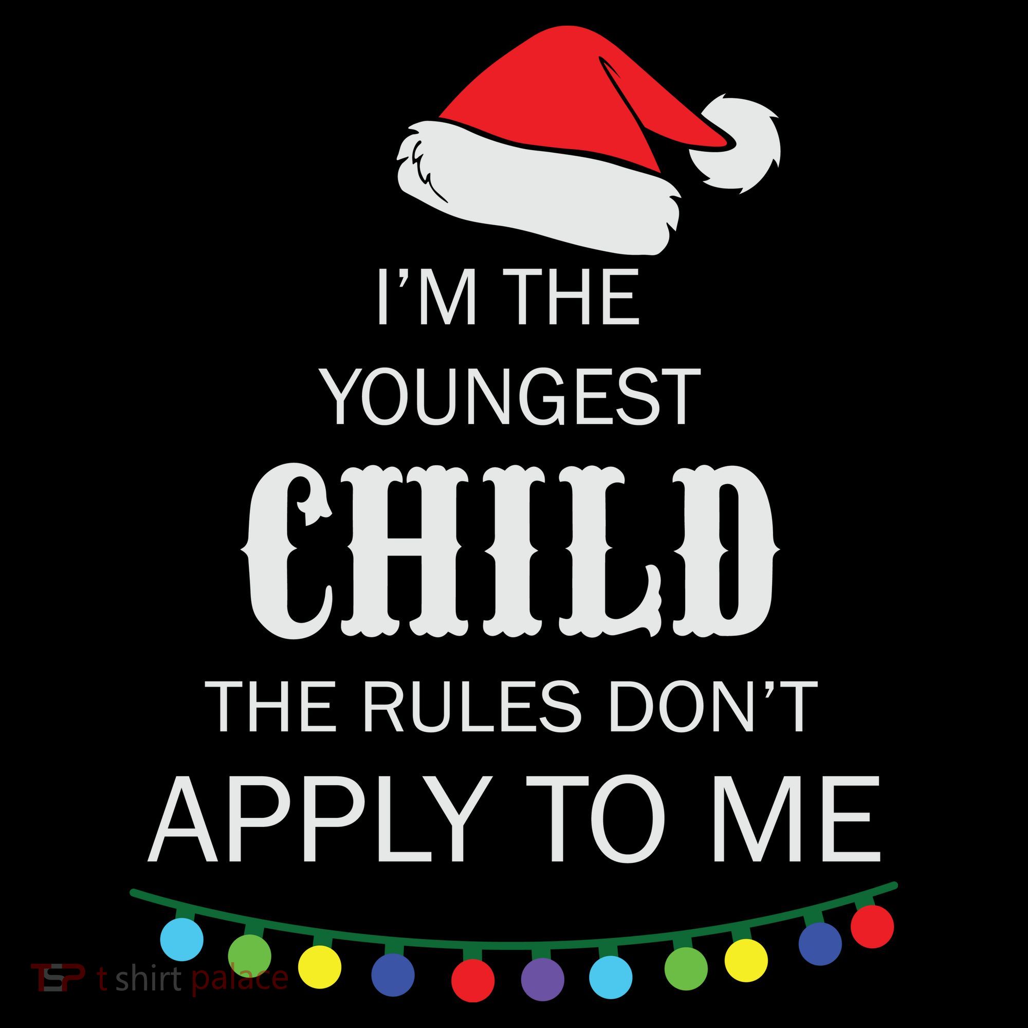 Christmas I'm Youngest Child I Make The Rules Christmas Lights Xmas Coffee Mug