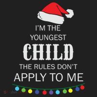 Christmas I'm Youngest Child I Make The Rules Christmas Lights Xmas Beanie thumb 2