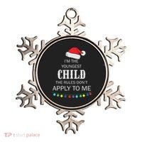 Christmas I'm Youngest Child I Make The Rules Christmas Lights Xmas Ornament thumb 0