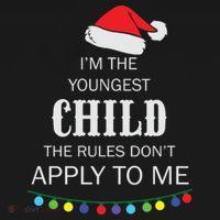 Christmas I'm Youngest Child I Make The Rules Christmas Lights Xmas Women's Tank Top thumb 5