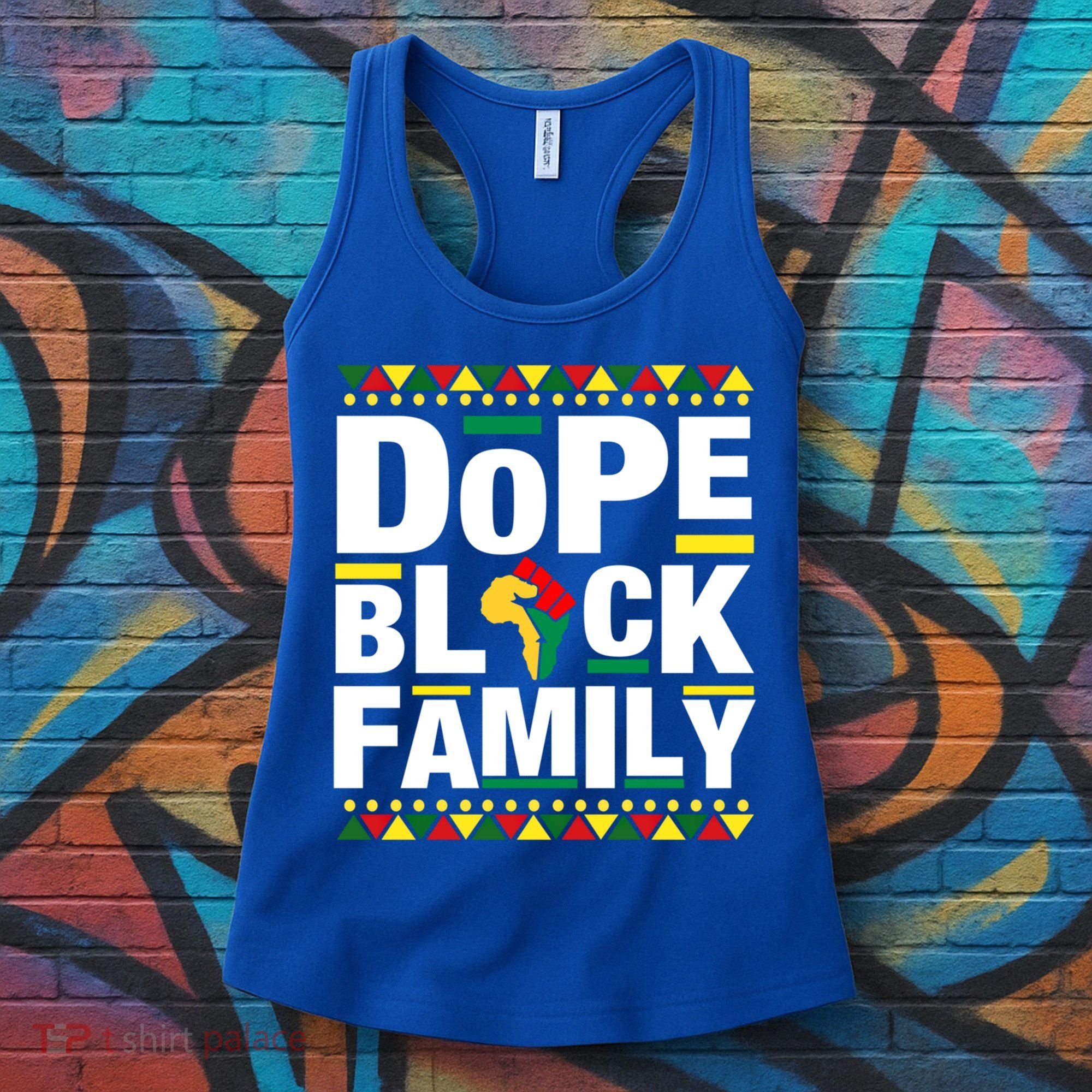 Celebrate Juneteenth 1865 Family Matching Dope Black Family Funny Gift Women's Tank Top