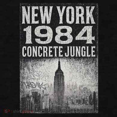 Concrete Jungle 1984 New York Ladies PosiCharge Tri-Blend Wicking Tank