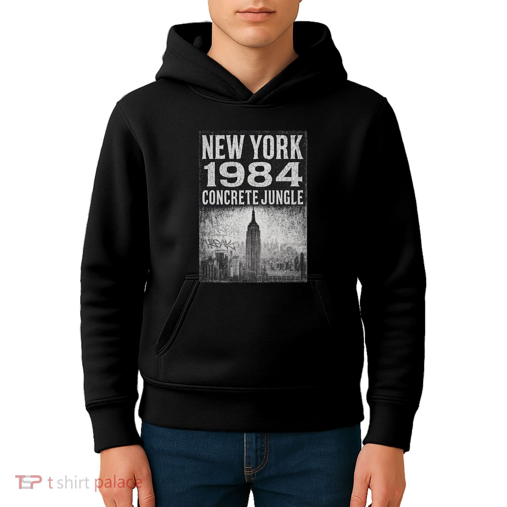 Concrete Jungle 1984 New York Kids Hoodie