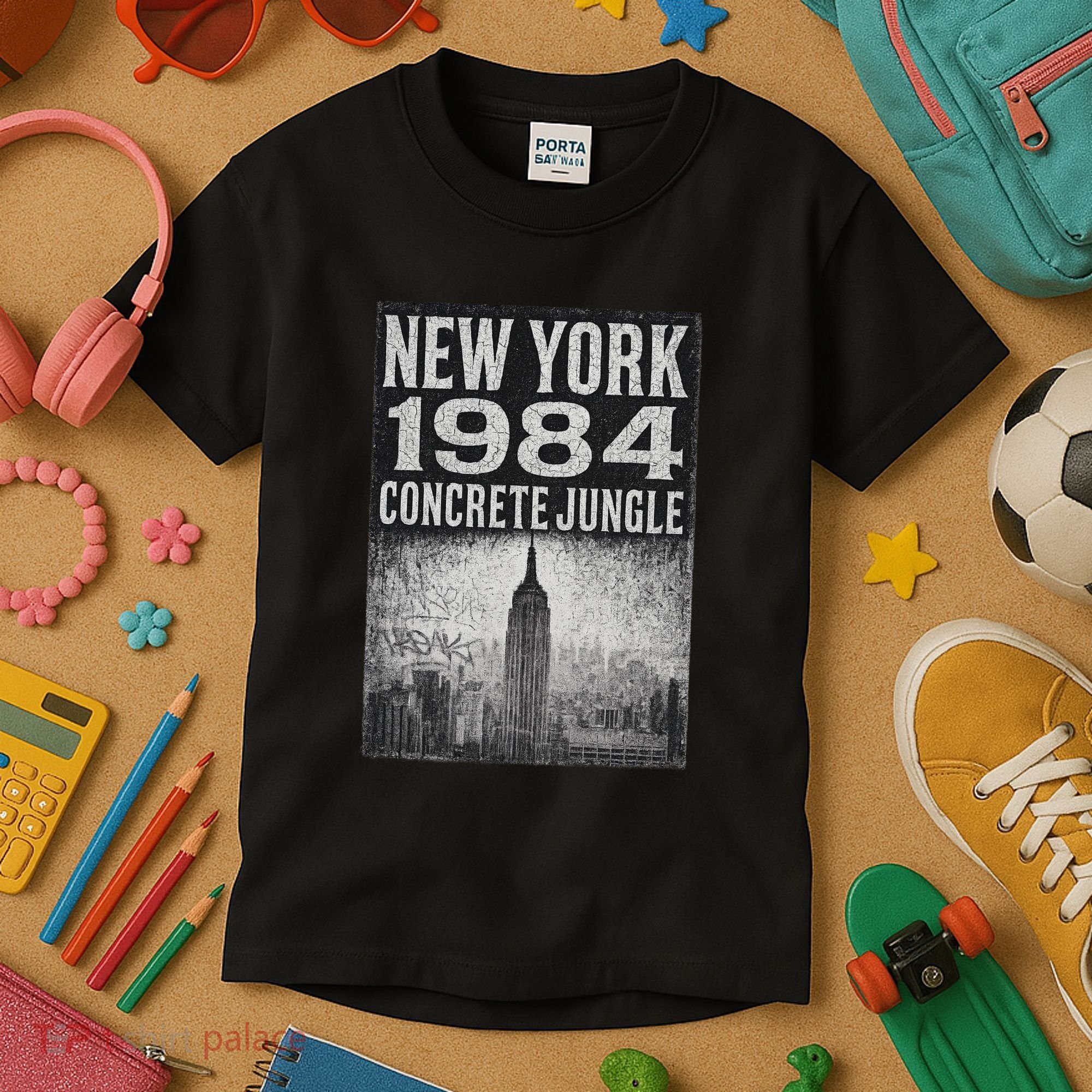 Concrete Jungle 1984 New York Kids T-Shirt