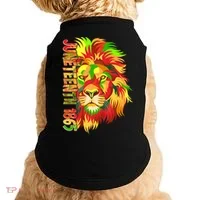 Cool Juneteenth 1865 Lion Head Face Doggie Tank thumb 0