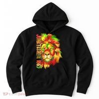 Cool Juneteenth 1865 Lion Head Face Hoodie thumb 0
