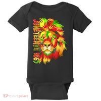 Cool Juneteenth 1865 Lion Head Face Baby Bodysuit thumb 0
