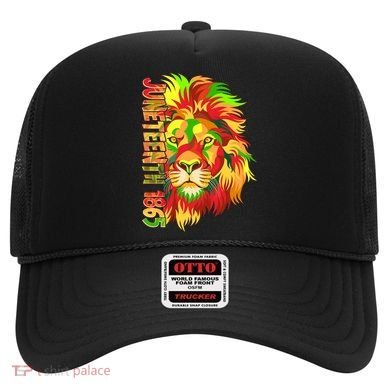 Cool Juneteenth 1865 Lion Head Face Hat