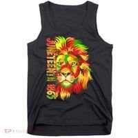 Cool Juneteenth 1865 Lion Head Face Tank Top thumb 0