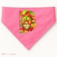 Cool Juneteenth 1865 Lion Head Face USA-Made Doggie Bandana thumb 0