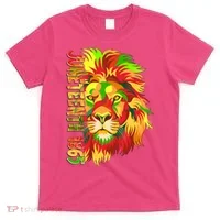 Cool Juneteenth 1865 Lion Head Face T-Shirt thumb 0