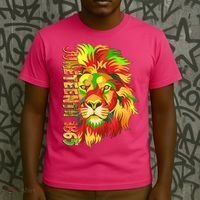 Cool Juneteenth 1865 Lion Head Face T-Shirt thumb 3