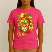 Cool Juneteenth 1865 Lion Head Face T-Shirt thumb 4
