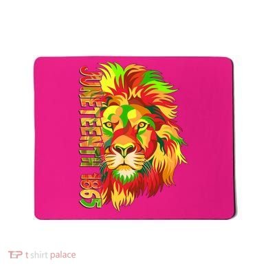 Cool Juneteenth 1865 Lion Head Face Mousepad