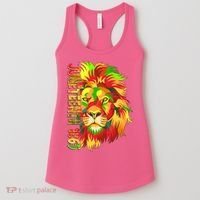 Cool Juneteenth 1865 Lion Head Face Women's Tank Top thumb 0