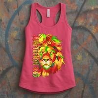 Cool Juneteenth 1865 Lion Head Face Women's Tank Top thumb 3