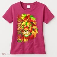 Cool Juneteenth 1865 Lion Head Face Women's T-Shirt thumb 0