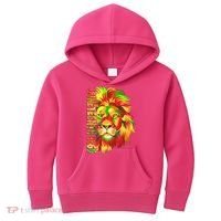 Cool Juneteenth 1865 Lion Head Face Kids Hoodie thumb 0