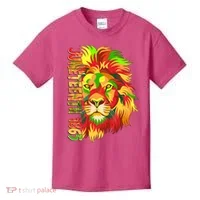 Cool Juneteenth 1865 Lion Head Face Kids T-Shirt thumb 0