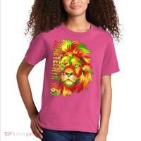 Cool Juneteenth 1865 Lion Head Face Kids T-Shirt thumb 2