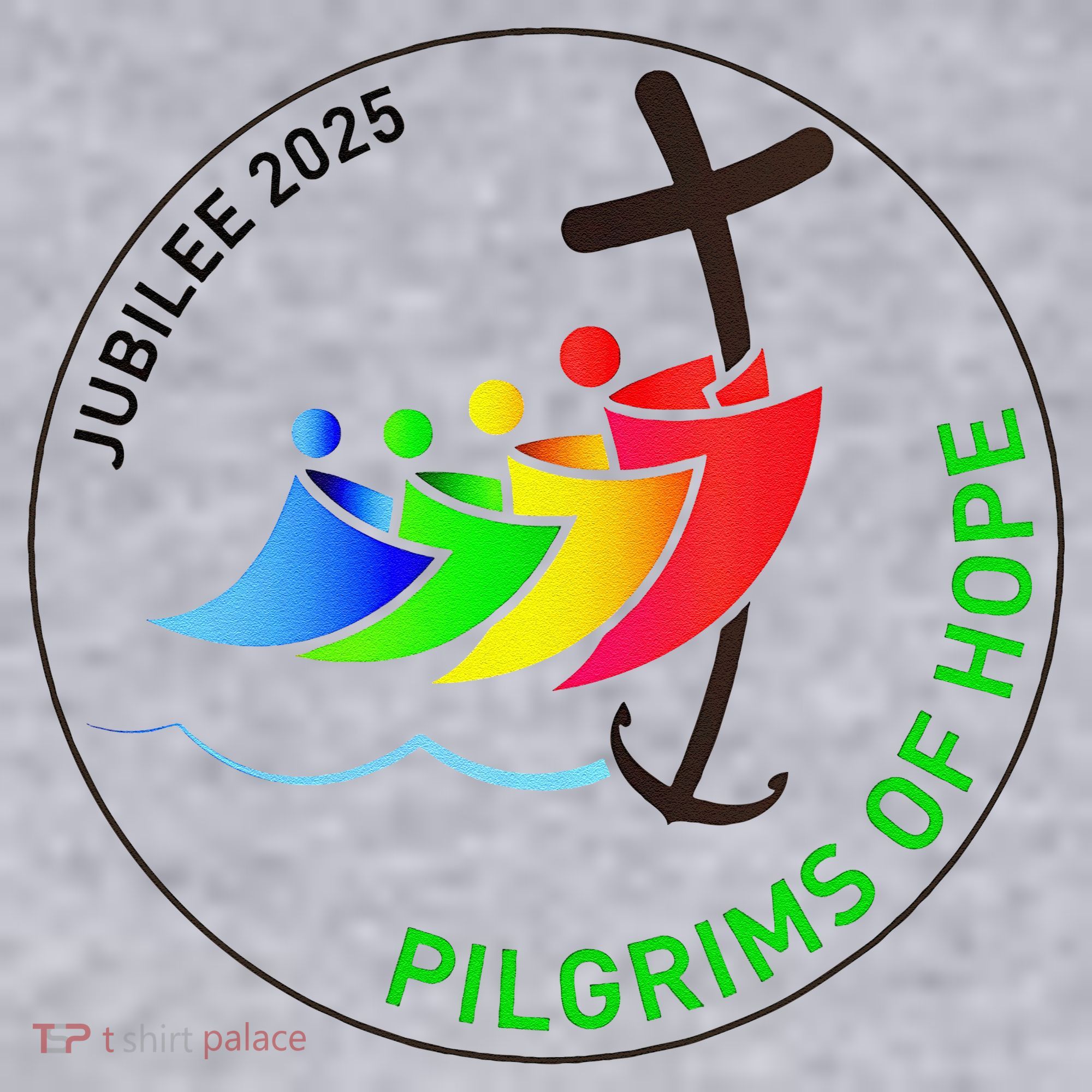 Catholic Jubilee 2025 Stained Glass Pilgrims Of Hope Women's Racerback Cropped Tank