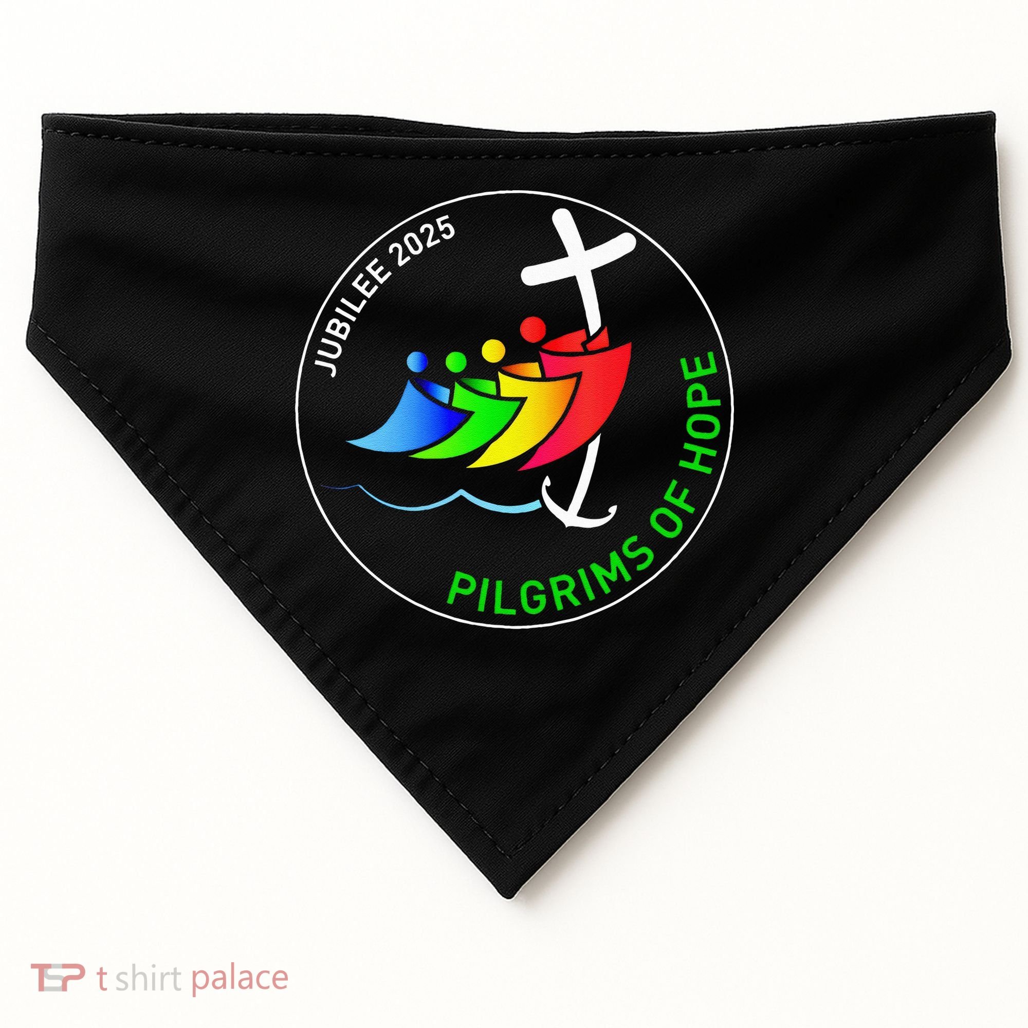 Catholic Jubilee 2025 Stained Glass Pilgrims Of Hope USA-Made Doggie Bandana