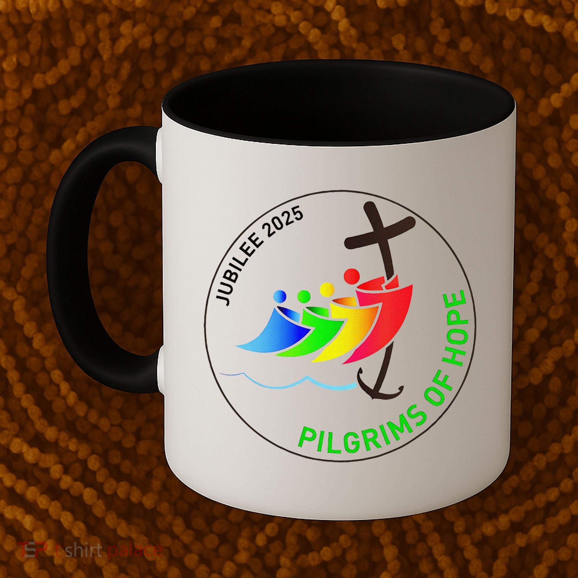 Catholic Jubilee 2025 Stained Glass Pilgrims Of Hope Coffee Mug