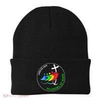 Catholic Jubilee 2025 Stained Glass Pilgrims Of Hope Beanie thumb 0