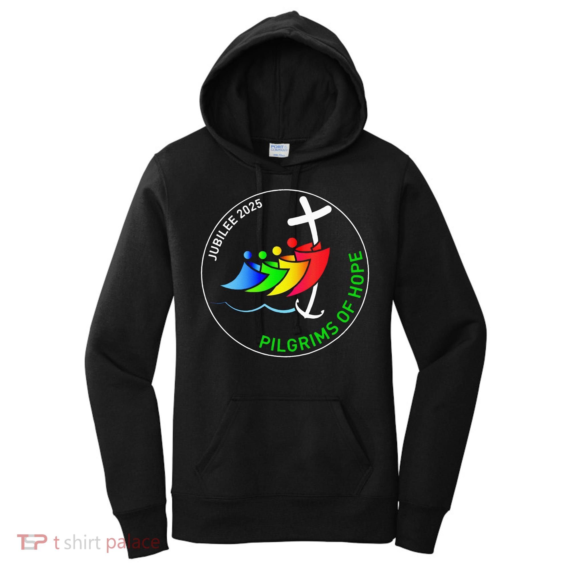 Catholic Jubilee 2025 Stained Glass Pilgrims Of Hope Women's Hoodie