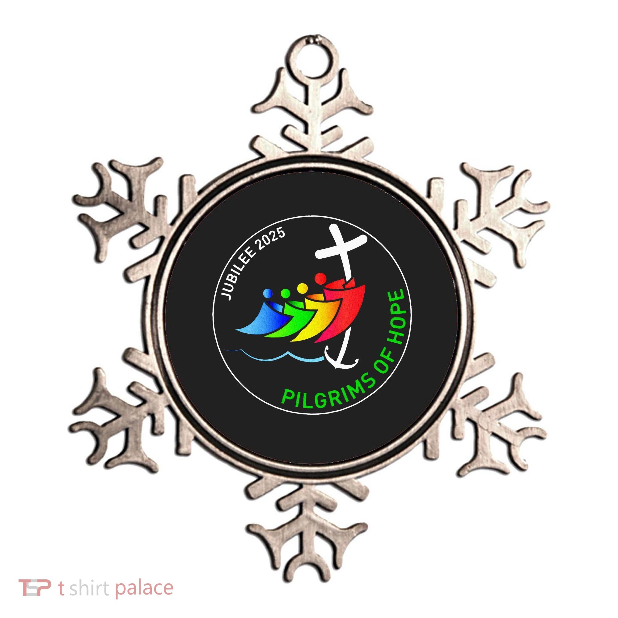 Catholic Jubilee 2025 Stained Glass Pilgrims Of Hope Ornament