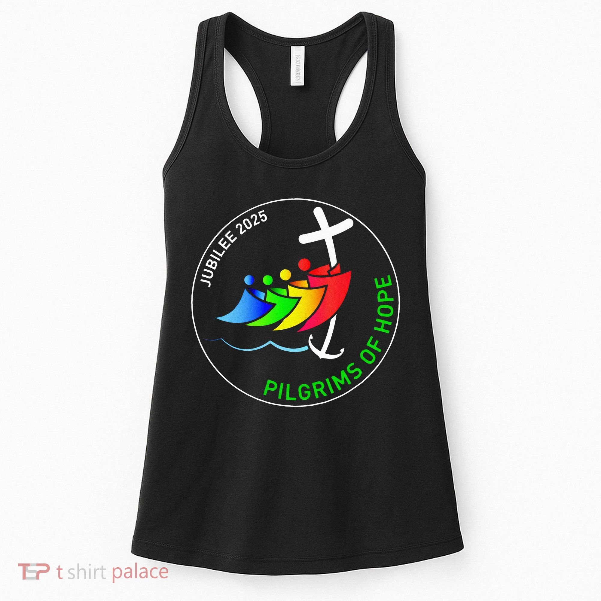 Catholic Jubilee 2025 Stained Glass Pilgrims Of Hope Women's Tank Top