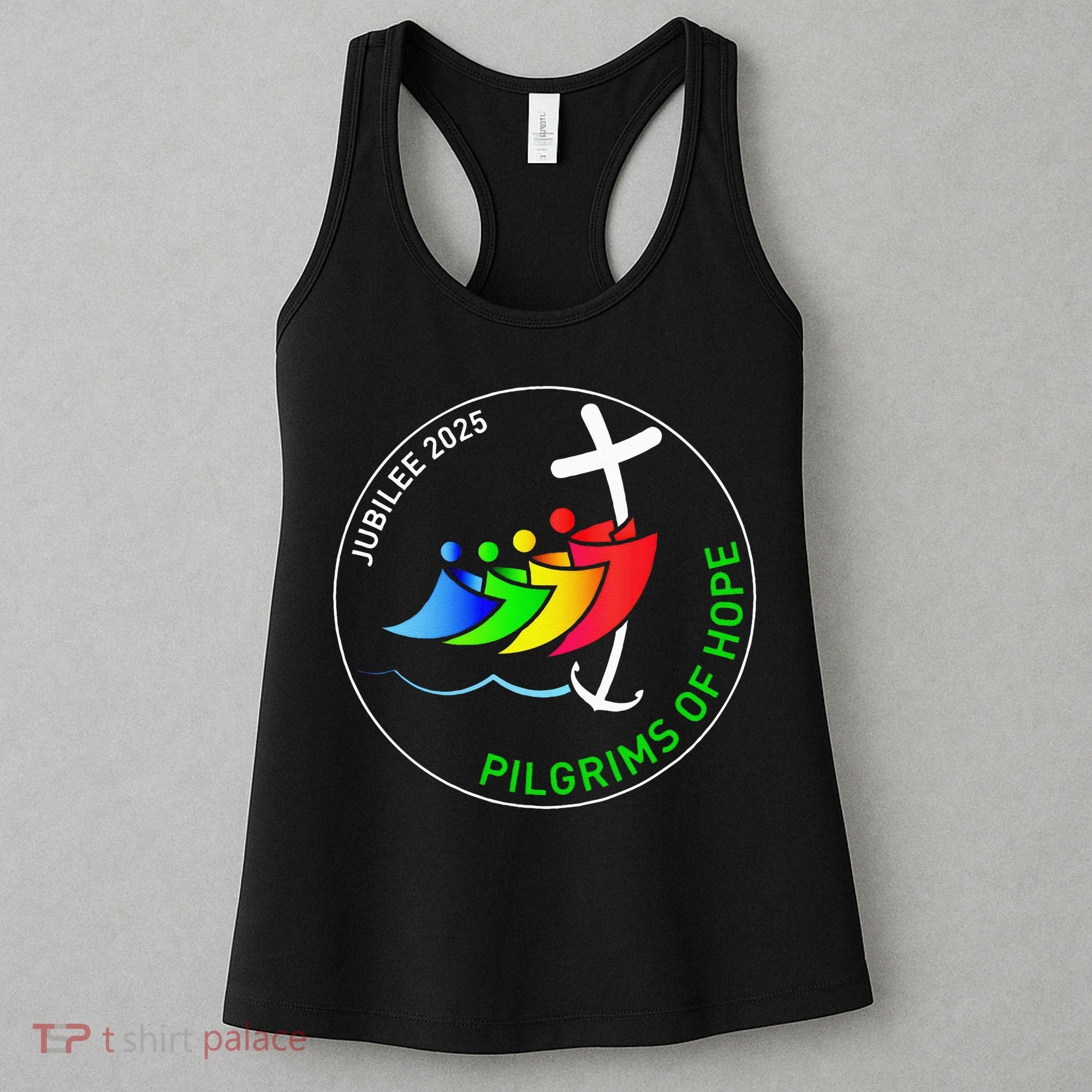 Catholic Jubilee 2025 Stained Glass Pilgrims Of Hope Women's Tank Top