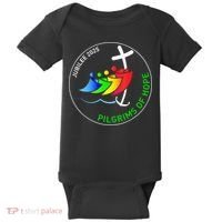 Catholic Jubilee 2025 Stained Glass Pilgrims Of Hope Baby Bodysuit thumb 0