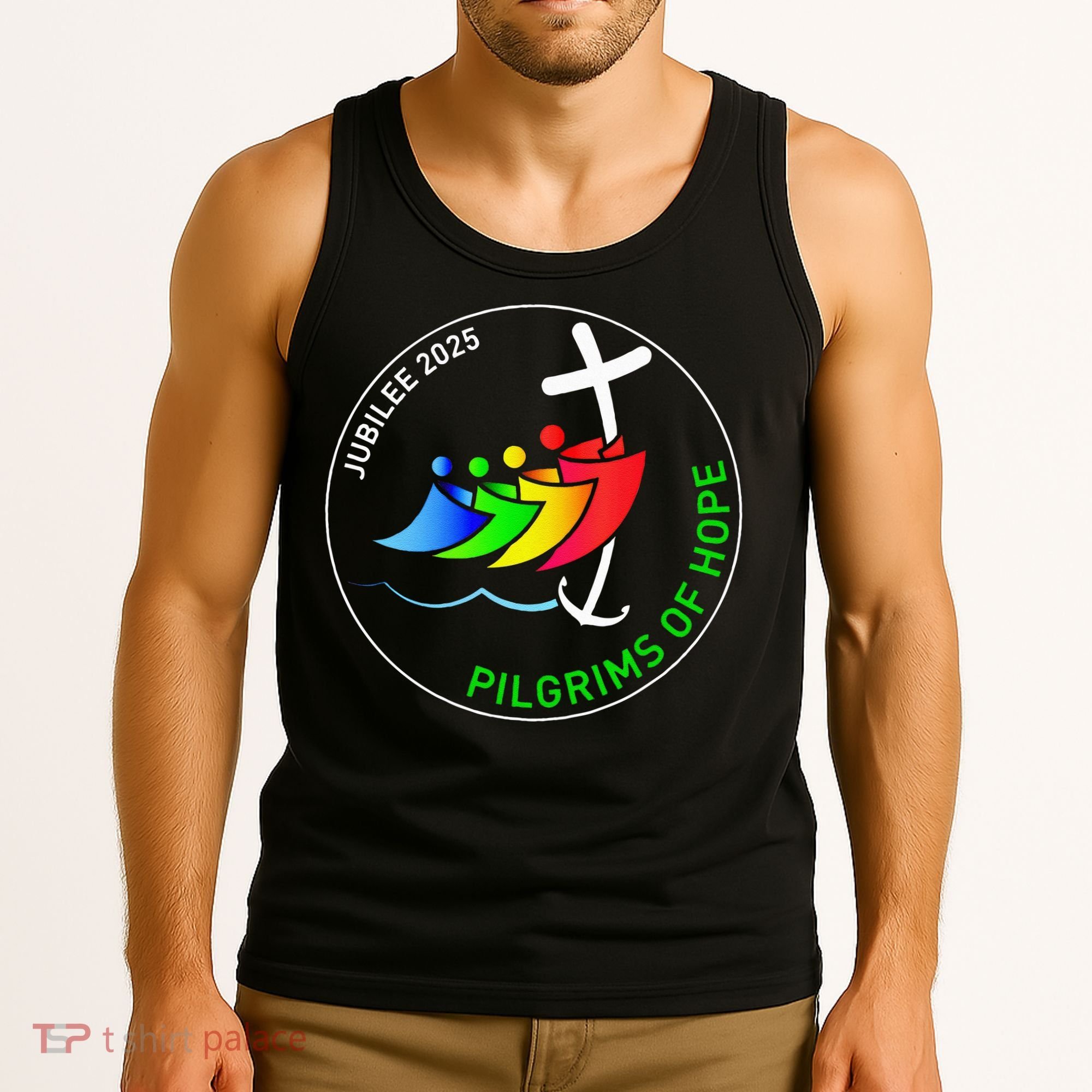Catholic Jubilee 2025 Stained Glass Pilgrims Of Hope Tank Top